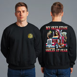 MY SKELETON SMILES AT FEAR - SWEATSHIRT