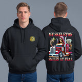 MY SKELETON SMILES AT FEAR - HOODIE