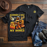 DIAMONDS & GOLD THROUGH MY BONES - T-SHIRT